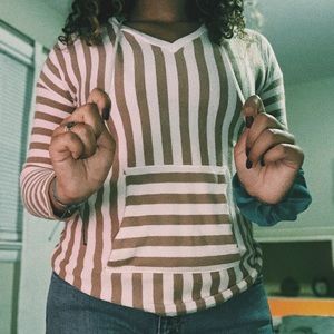 striped long sleeve top 🔹